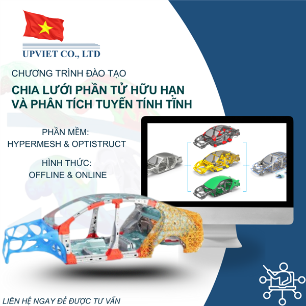 Chương trình đào tạo chia lưới phần tử hữu hạn và phân tích tuyến tính tĩnh
