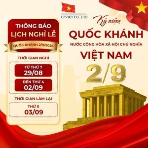 UPVIET - THÔNG BÁO NGHỈ LỄ QUỐC KHÁNH 02/09/2026